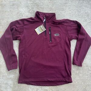 NWT Drake Men’s 1/4 Zip 4 Way Stretch Microfleece Maroon Breathlite Sweater Sz S